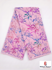 High Quality Velvet Printed Fabric Multicolor Foil Work Dresses Apparel Fashion Textile Decor Custom OEMODM - Product Image 5