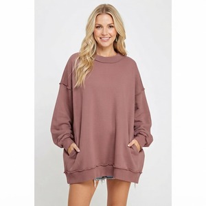 Sudadera de Alta Calidad Personalizada para Mujer, Cuello Alto, Corte Holgado, Manga Larga, Estilo Casual para Uso Diario - Product Image 4