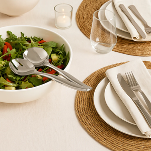 Luxury Mirror Polish Metal Salad <b>Serving</b> Set for Kitchen Table and Buffet Presentation - Product Image 5