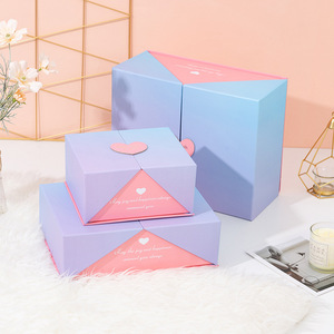 Hộp quà tặng đôi cửa sáng tạo Ngày Valentine Cao Cấp Lật hộp từ tính lớn Gradient mỹ phẩm Hộp bao bì nước hoa - Product Image 6