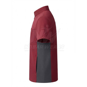 Healthcare Half Zip <b>Scrub</b> <b>Top</b> With Stand Collar Short Sleeves Comfortable Fabric And Practical Front Zip Closure - Product Image 3