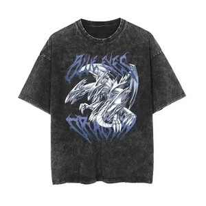 Custom Digital Printing Washed Plus Size <b>Men's</b> Shirts 100% Cotton <b>Animal</b> Print Formal Loose Fit 180g Knitted - Product Image 6