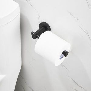 Portarotolo da parete in alluminio spaziale nero opaco spesso per bagno, cucina, lavanderia - Product Image 4