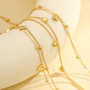 Hot Selling Dainty Heart Charm <b>Beach</b> Anklet Anklets for Women 18K Gold - Product Image 1