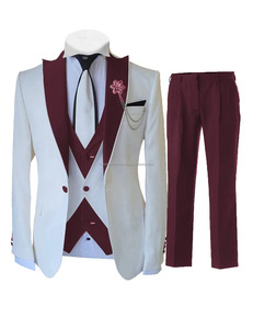 Derniers modèles de costumes pour hommes, veste noire brillante, pantalon, coupe ajustée, simple boutonnage, smoking de mariage pour les soirées de gala, nouveau modèle 3 pièces tendance - Product Image 3
