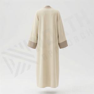 Venta al por Mayor de Ropa Islámica Modesta de Color Sólido, Abayas Musulmanas, Vestidos Elegantes para Mujer, Prendas de Moda, Pedidos Personalizados al por Mayor - Product Image 2