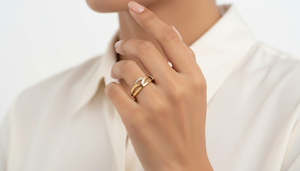 Handmade Custom Design 10K Solid Gold <b>Moon</b> <b>Ring</b> VVS1 Lab Grown Diamond Claw Setting Heart Shape Split Shank Minimalist Jewelry - Product Image 4