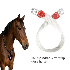 <b>Comfort</b> Equestrian English Saddle Girth Horse Riding Equipment With Stitching Available in Red and White Models - Product Image 1