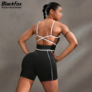 Women One Piece Shapewear Deep V Neck Tummy <b>Control</b> Shorts <b>Bodysuit</b> Solid Color Spandex Polyester Seamless Knitted - Product Image 6