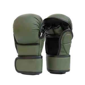 OEM Custom Professional High Quality Wide Wristband Fighting Sports PU Boxing <b>Gloves</b> in Cheap Price For Unisex - Product Image 2