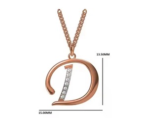 Elegante Collar con Colgante de Letra D Chapado en Oro de 18K, Charm Personalizado para Mujer, Idea de Regalo Perfecta - Product Image 5