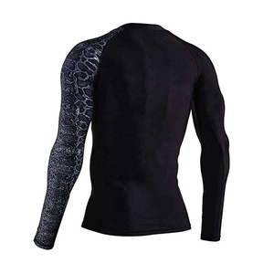 Rashguard à manches longues pour homme, de haute qualité, avec logo personnalisé, séchage rapide, respirant, confortable, best-seller, tissu 160g, OEM - Product Image 2