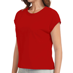 เสื้อครอปท็อปผู้หญิงคุณภาพสูง ผ้าฝ้ายพรีเมียม คอกลม สวมใส่สบาย น้ำหนักเบา แฟชั่น ราคาประหยัด - Product Image 3
