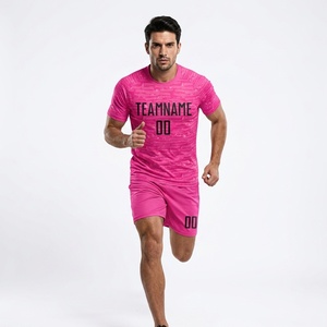 Conjunto de Camiseta de Fútbol Rosa Personalizada para Hombre, Nombre y Número del Equipo Sublimados, Absorbe la Humedad, Ajuste Atlético, Ropa para Todas las Temporadas - Product Image 5