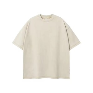 Camiseta de Cuello Redondo de Manga Corta para Hombre, Talla Grande, Color Sólido, 100% Algodón Jersey, Estilo Casual Lavado, Nueva Colección 2026 - Product Image 3