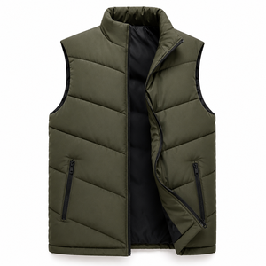 <b>Men's</b> Lightweight Insulated Puffer Vest Full Zip Warm Quilted Sleeveless <b>Jacket</b> for Travel Outdoor - Product Image 1