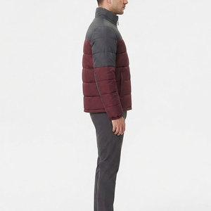 Chaqueta Informal Acolchada para Hombre, Chaqueta Cálida de Invierno con Acolchado Elegante, Cierre Completo, Cuello Alto, Prácticos Bolsillos Laterales - Product Image 4