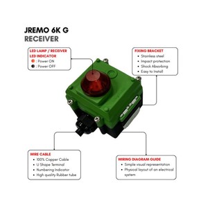 Control Remoto Industrial por Radio para Grúa, Polipasto y Cabrestante, Velocidad Única, 100-240 VCA, JEICO JREMO 6K G, Fabricado en Corea, Logística - Product Image 4