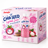 Chia Zaad Lychee Sap Fruitdrank met Echte Chia Zaden Vezelrijk 320 ml Geflesseerd Drankje