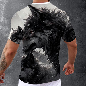 Heavyweight 240GSM 100% Polyester Casual Men's Oversized Drop Shoulder Anti-Pilling Custom Logo Streetwear Plain Blank Premium - Product Image 5