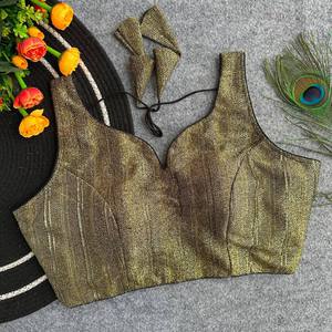 เสื้อผ้านำเข้า เสื้อแขนกุดผ้ากลิตเตอร์ พร้อมแขนเสื้อต่อขนาด 10 นิ้ว มีซับใน สำหรับผู้หญิง คอวี ทรงพอดีตัว เหมาะสำหรับงานปาร์ตี้และงานเทศกาล - Product Image 5
