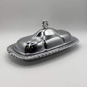 Plato para Mantequilla de Acero Inoxidable de Diseño Exclusivo para una Selección de Vajilla de Lujo que Mejora la Decoración de la Mesa con un Acabado Metálico - Product Image 5