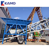 Centrale à béton mobile sur remorque avec mouvement flexible pour chantier et entreprise de location