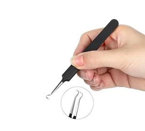 Pince à points noirs pour l'élimination des comédons, pince courbée pour points noirs, pince fine pour extensions de cils - Product Image 2