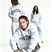OEM 2026 Nouveau design personnalisé – Sweat à capuche tricoté doublé pour femme, style preppy, coupe oversize courte, hiver, grande taille, décontracté, ample, chaud, en polaire