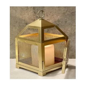 Portavelas para casa, candelabro hueco Vintage, FAROL DE HIERRO, portavelas decorativo realista para el hogar - Product Image 6