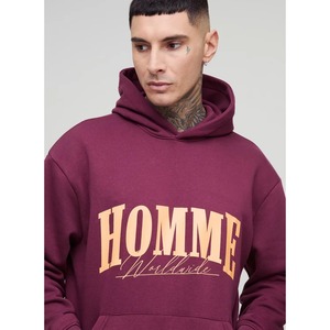 Conjunto de sudadera con capucha personalizada para hombre, talla grande, manga larga, estampada, estilo oversize, para uso casual. - Product Image 5