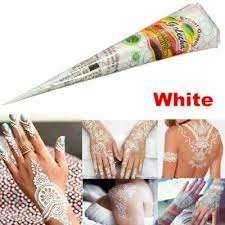 Golecha Herbal <b>White</b> Henna Cone&Tube Semi-Permanent <b>Body</b> Art Smooth&Free Flowing Premium Grade Bulk Packing for Theme Beach - Product Image 5