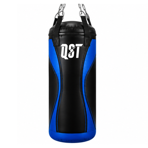 Saco de Boxeo QST de Alta Resistencia, Relleno de Arena, de Cuero PU, Colgante, Negro y Rojo, para Entrenamiento de Boxeo, Kickboxing, Gimnasio y Fitness - Product Image 1