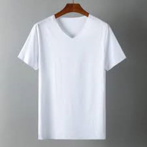 Camiseta de Cuello en V para Hombre, 100% Algodón de Alto Gramaje, Personalizable, Ecológica, Estilo Casual Lavado, de Secado Rápido y Antiarrugas - Product Image 1