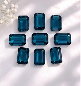 โทแพซสีน้ำเงินลอนดอนธรรมชาติ 4x6 มม. - 10x14 มม. ทรงแปดเหลี่ยมเจียระไน โทแพซสีน้ำเงินเกรด AAA พลอยหลวมสำหรับแหวน จี้ และการทำเครื่องประดับ - Product Image 4