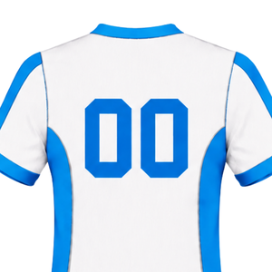 <b>White</b> Royal Blue Rugby Jersey <b>Short</b> <b>Sleeve</b> V Neck Team Uniform Custom Breathable Training Athletic Sportswear Performance <b>Shirt</b> - Product Image 4