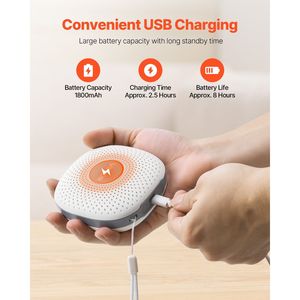 21 suoni rilassanti del sonno 3-in-1 macchina del suono del rumore bianco elegante Design bianco per l'attrezzatura per dormire - Product Image 4