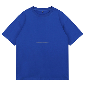 เสื้อยืดว่างเปล่าโอเวอร์ไซส์ผ้าฝ้าย100% เสื้อยืดคอกลมแขนสั้นใช้ได้ทั้งชายและหญิงดีไซน์220gsm ออกแบบได้ตามต้องการ - Product Image 2