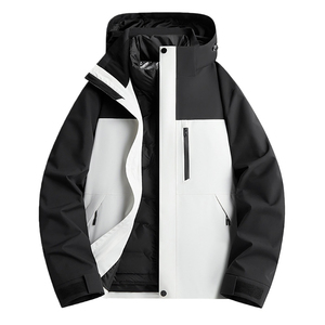 Chaqueta de Trabajo Impermeable y Transpirable para Hombre/Mujer, Color Sólido, Gruesa y Cálida, Uniforme Corporativo Personalizable - Product Image 2
