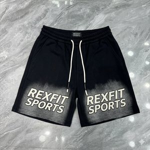 Shorts de sport imprimés REXFIT SPORTS, shorts d'entraînement respirants, shorts streetwear en mélange de coton, shorts de fabricant OEM - Product Image 6