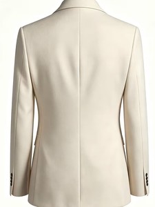 2026 <b>Mens</b> Luxury Off White Cream <b>Double</b> <b>Breasted</b> Blazer Jacket Formal Business Wedding Groom Prom Party Slim Fit <b>Coat</b> - Product Image 3