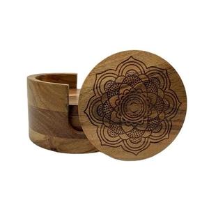 Hand Made Design Mango Wood Coaster Wooden Coaster Solid Wood Coaster Acacia Wood Coaster Place Mats At Factory Wholesale Price - Product Image 1