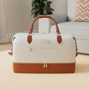 Sac de voyage en cuir de vachette, style personnalisé, sac de voyage en toile - Product Image 2