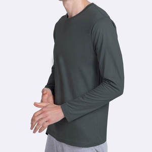 เสื้อยืดแขนยาวผู้ชาย ผ้าทนทาน สวมใส่สบาย กระชับพอดีตัว แห้งเร็ว เป็นมิตรกับสิ่งแวดล้อม ผ้าฝ้าย 100% เนื้อนุ่ม - Product Image 5