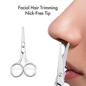 Tijeras Rectas de Acero Inoxidable de 3.5 Pulgadas, Multifuncionales, para Cutículas, Pedicura, Belleza, Cuidado Personal, Uñas, Cejas, Pestañas, Piel Seca - Product Image 4