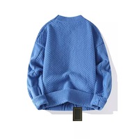 Nouveau pull décontracté pour homme en coton 100% respirant, col rond, avec logo sur le devant