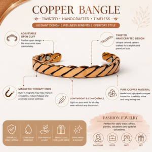 Brass Trendy Bangle <b>Bracelet</b> for Men Women Adjustable Open <b>Cuff</b> Traditional Wellness Jewelry Gift - Product Image 6