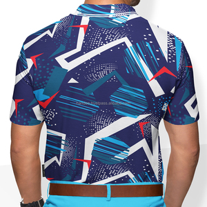 เสื้อยืดโปโลกอล์ฟสำหรับผู้ชายขนาดพิเศษพิมพ์โลโก้แบบลำลองปักทำจากผ้าฝ้ายสแปนเด็กซ์โพลีเอสเตอร์ - Product Image 5