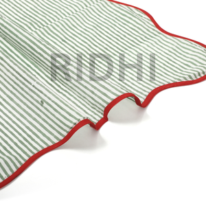 Serviette de table en coton réutilisable et écologique Ridhi Boho, motif carré à rayures bleues avec passepoil jaune, imprimé au bloc, pour la maison et l'hôtellerie - Product Image 3