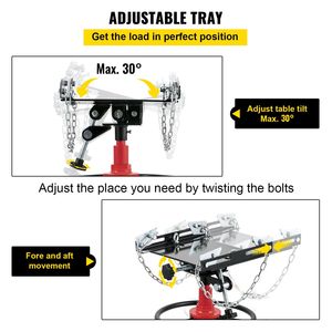 2 stadi 1/2Ton/1100lbs capacità idraulico telescopico trasmissione Jack 360 gradi ruota girevole Garage/negozio sollevatore Jack rosso - Product Image 4